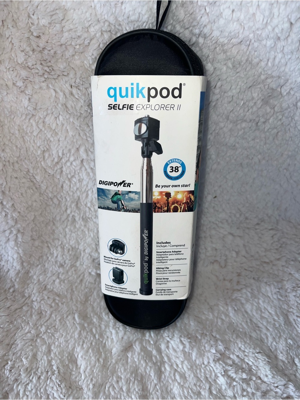 quikpod Selfie Explorer II - Black/Silver Selfie Stick